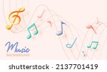 Music notes, song, melody or tune 3d realistic vector icon for musical apps and websites background vector illustration
