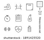 health and fitness icons set ... | Shutterstock .eps vector #1891425520