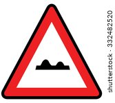Vector Images Illustrations And Cliparts Bumpy Road Sign European Red Triangle Sign With Bumps Symbol Hqvectors Com