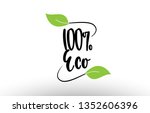 100  eco word or text with... | Shutterstock .eps vector #1352606396