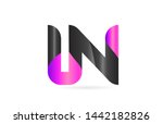 pink black alphabet letter ln l ... | Shutterstock .eps vector #1442182826