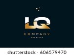 lq l q  white yellow gold... | Shutterstock .eps vector #606579470