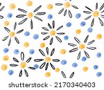abstract daisy flower seamless... | Shutterstock .eps vector #2170340403