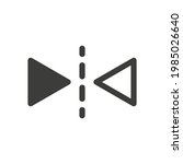 horizontal flip line icon for... | Shutterstock .eps vector #1985026640