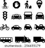 Traffic  Cars And Trucks Icons