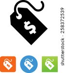 price tag with dollar sign icon | Shutterstock .eps vector #258372539