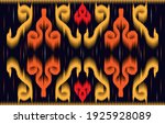 ikat geometrical line pattern... | Shutterstock .eps vector #1925928089