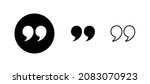 quote icons set. quotation mark ... | Shutterstock .eps vector #2083070923