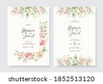 floral wedding invitation... | Shutterstock .eps vector #1852513120