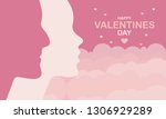 happy valentines day. a holiday ... | Shutterstock .eps vector #1306929289