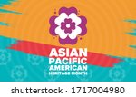 asian pacific american heritage ... | Shutterstock .eps vector #1717004980