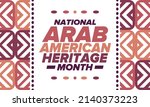 national arab american heritage ... | Shutterstock .eps vector #2140373223