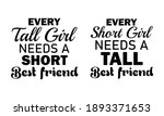 every tall girl needs a short... | Shutterstock .eps vector #1893371653