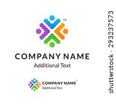 bright colorful twisted logo... | Shutterstock .eps vector #293237573