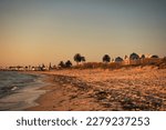 Small photo of sunrise in tunisia, beach, sea, holiday, souse, hammamet