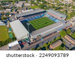 Small photo of Burnley, Lancashire, United Kingdom. 08.12.2022 Burnley Football Club, Turf Moor Stadium, Aerial Image. 12th August 2022.