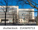 Small photo of Berlin Kreuzberg, 2022: Bundesdruckerei (bdr) produces documents and devices for secure identification, banknotes, stamps, visas, vehicle documents, tobacco revenue stamps and electronic publications.