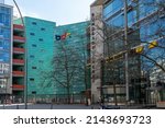 Small photo of Berlin Kreuzberg, 2022: Bundesdruckerei (bdr) produces documents and devices for secure identification, banknotes, stamps, visas, vehicle documents, tobacco revenue stamps and electronic publications.