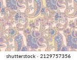 Watercolor Hand Painted Paisley ...