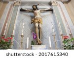 Statue Of Jesus In The Church...