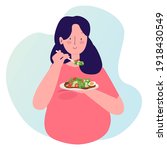 pregnant women eating healthy... | Shutterstock .eps vector #1918430549