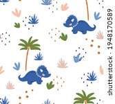 childish seamless pattern with... | Shutterstock .eps vector #1948170589