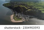 Small photo of River Suir, Ireland - Aerial view of The Passage East Ferry across River Suir linking the villages of Passage East in Co. Waterford and Ballyhack in Co. Wexford