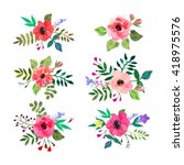 Vector Flowers Set. Colorful...