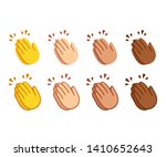 clapping hands emoji set.... | Shutterstock .eps vector #1410652643