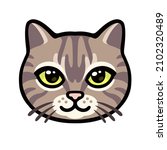 cartoon tabby cat face drawing. ... | Shutterstock .eps vector #2102320489