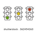 traffic light interface icons....