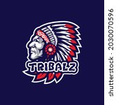 Tribe Mascot Logo Design Vector ...