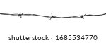 Metal Barbed Wire Isolated On...