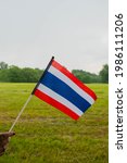 Thailand Hand Flag On Green...