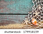Rustic Marine Background With...