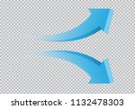 blue twin arrow 3d curve... | Shutterstock .eps vector #1132478303