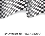 checkered flag and white blank... | Shutterstock .eps vector #461435290
