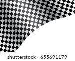 checkered flag wave on white... | Shutterstock .eps vector #655691179