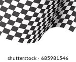 checkered flag wave on white... | Shutterstock .eps vector #685981546