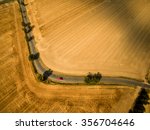 Aerial View Of A Country Road...