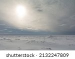 Small photo of Hazy Winter Sun on Lake Huron