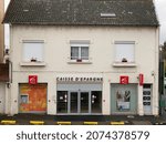 Small photo of Montlucon, France - 14 Nov 2021 - Caisse d'epargne is a French semi-cooperative bank, with around 4700 branches in the country. It has ATM machines both inside and outside of it.