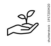 plant in hand flat icon.... | Shutterstock .eps vector #1917203420