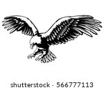 Eagle Emblem Isolated On White...