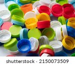Small photo of Colourful of plastic caps made from polypropylene or PP grade that can recycle and environmentally friendly.
