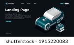 landing page template. there... | Shutterstock .eps vector #1915220083