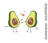 avocado character with love... | Shutterstock .eps vector #2112450026