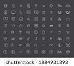 contact us set icons  vector... | Shutterstock .eps vector #1884931393