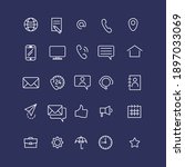 contact us set icons  vector... | Shutterstock .eps vector #1897033069