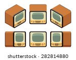 isometric retro tv sets. the... | Shutterstock .eps vector #282814880